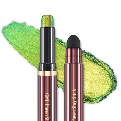 CHARMACY A08 Duochrome Glitter Eyeshadow Stick - Chameleon Metallic Smoky Eye, Long-Lasting Water-Resistant, High Pigment