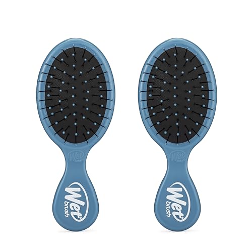 Wet Brush Mini Detangler Hair Brush - Elemental Blue (Pack of 2)