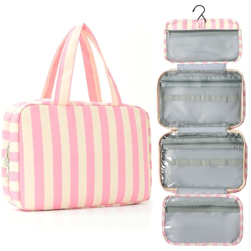 Apxouans Hanging Toiletry Bag for Women, Water-Resistant Travel Organizer