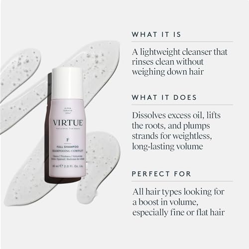 VIRTUE Full Volumizing Shampoo, Sulfate-Free Keratin Hair Thickening Treatment