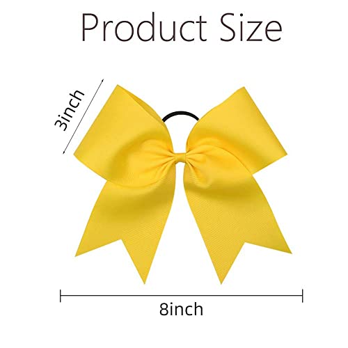 OAOLEER 16 Pack 8-Inch Large Cheer Hair Bows for Girls & Cheerleading