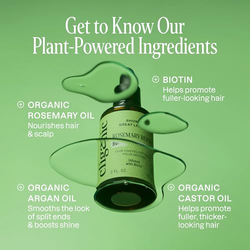 Cliganic Rosemary Hair Oil with Biotin & Jojoba - 4 Fl Oz, Nourishing Hair & Scalp Serum