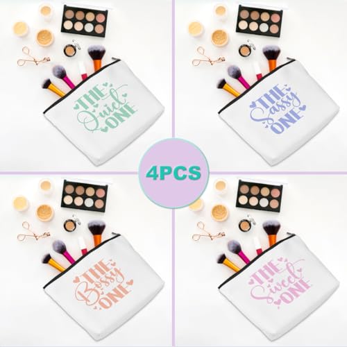 CQM Multicolor Girls Weekend Makeup Bag - Summer Gift, 4-Pack