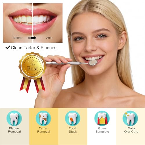 6-Piece Stainless Steel Dental Tools Kit for Home Care
