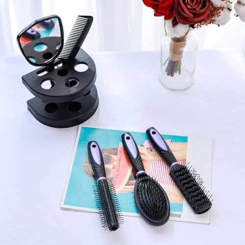 Zoestar 5-Piece Hair Brush and Comb Styling Set - Purple