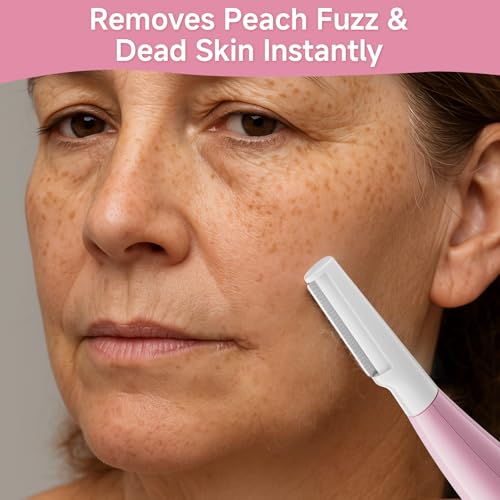 Sonic Dermaplane Razor for Women Face,Women¡¯S Facial Exfoliation & Peach Fuzz Hair Removal System,Anti-Aging?3 Speeds?8 Dermaplaning Blades?Rechargeable,Sonic Dermaplaning Tool