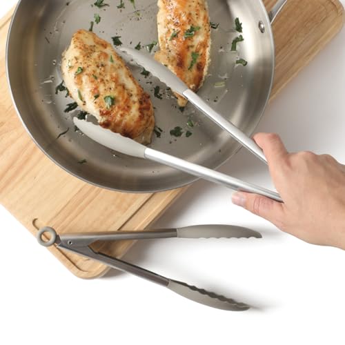 Calphalon 2-Piece Stainless Steel Tongs Set with Silicone Heads