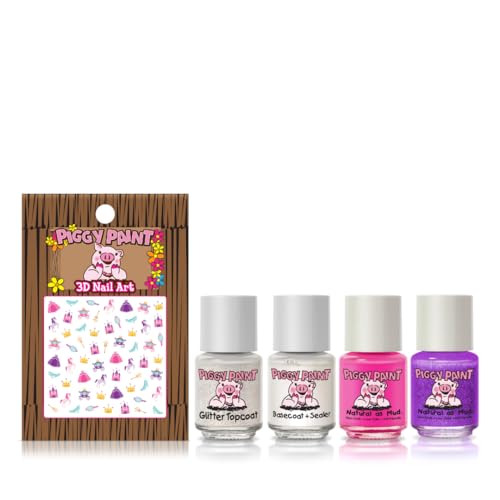 Piggy Paint Showstopper Starter Set: 100% Non-Toxic Kids Nail Polish Kit