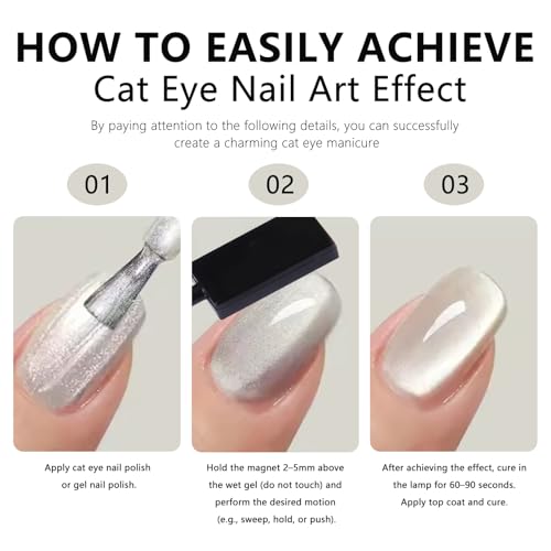 MOLILON Style 1 61Pcs Cat Eye Nail Magnet Kit for DIY Manicure & Salon