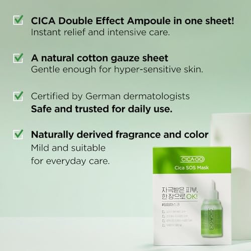 ISOI CICAGO Cica SOS Mask Pack - Soothing Hydration for Sensitive Skin (5 Pack)