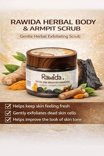 Gentle Charcoal Underarm Scrub with Turmeric for Exfoliation