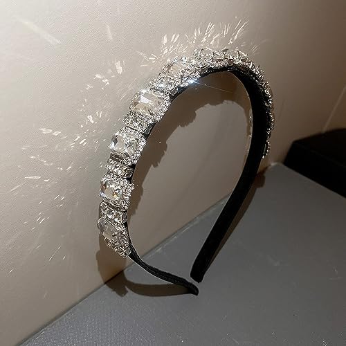 Sparkle Rhinestone Headband for Women Girls - Non-Slip Glitter Hair Accessory