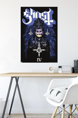 Ghost Stained Glass Wall Poster - 34" x 22" Unframed Art