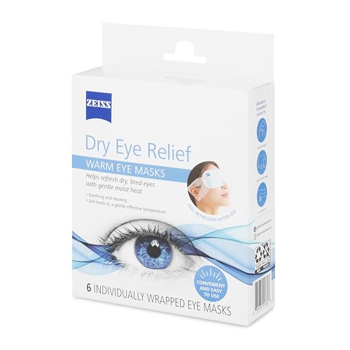 ZEISS Self-Heating Warm Eye Masks for Dry Eye Relief - 6 Count
