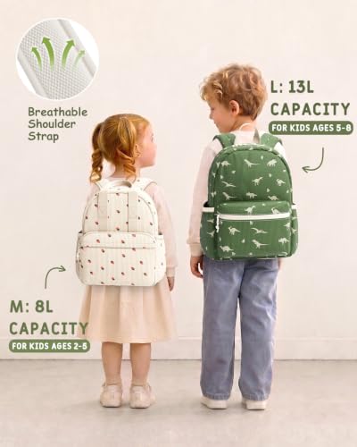 Water-Resistant Corduroy Toddler Backpack for Ages 2-4