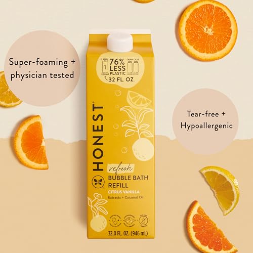 The Honest Company Citrus Vanilla Bubble Bath, 32 Fl Oz - Tear-Free