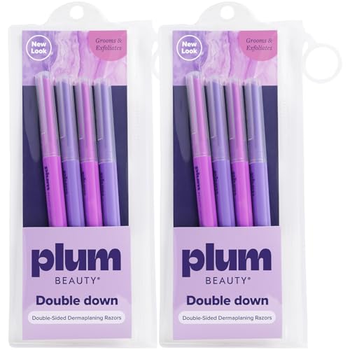 Plum Beauty Dermaplaning Razors for Face & Eyebrow, 8-Count Set