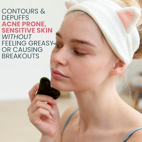 Ouiloe Gua Sha Facial Oil for Sensitive & Acne-Prone Skin, Non-Greasy, Fragrance-Free
