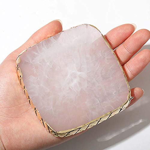 AKOAK Egg White 1 Pack Nail Square Palette Crystal Resin Agate Display Tool