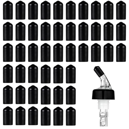 100pcs Wine Pourer Dust Covers - Rubber Caps for Liquor Spouts