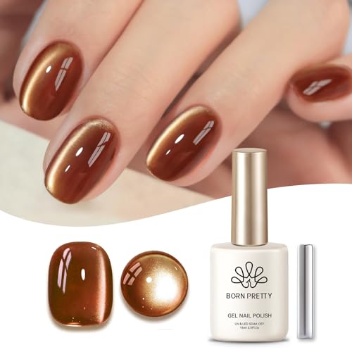 BORN PRETTY Brown Moonlight Cat Eye Gel Nail Polish 15ml