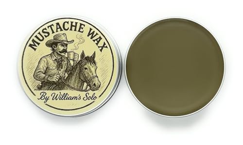 William's Solo Mustache Wax - Firm Hold Natural Styling Balm for Men
