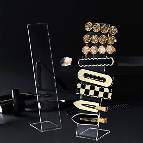 Suwimut 15-Piece Acrylic Hair Clip Display Stand - L-Shaped Organizer