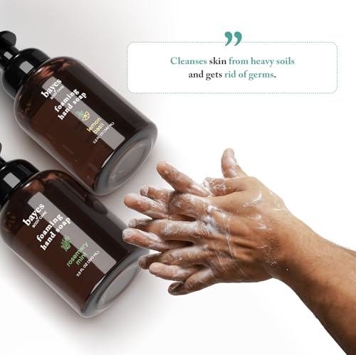 Bayes Foaming Hand Soap - Rosemary Mint, Pack of 2 | Nourishing & Aromatic