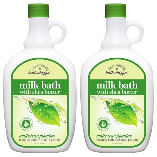 Village Naturals White Tea & Jasmine Foaming Milk Bath, 28 Fl Oz (Pack of 2)
