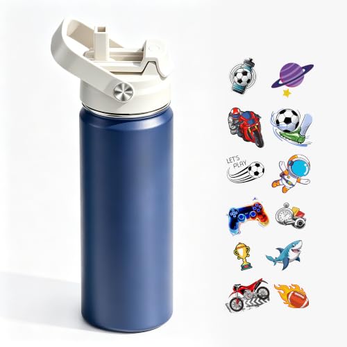 18oz Kids Insulated Water Bottle with Dual-Drink Spout - BPA-Free