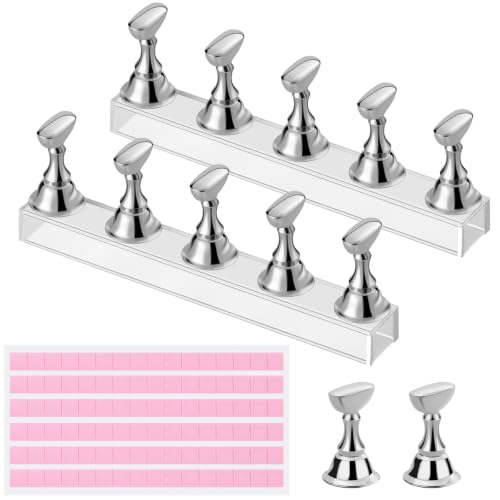 Etercycle Magnetic Nail Stand Set with 80 Reusable Putty for Art Practice