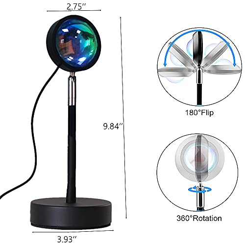 16 Color RGB Sunset Projector Lamp - Romantic LED Light for Bedroom & Parties