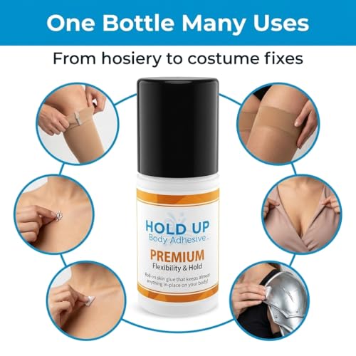 Hold Up Body Adhesive Skin Glue Roller - Sweat-Resistant Clothing Tape