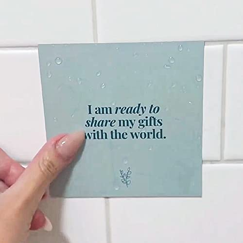 Waterproof Affirmation Cards for Positive Self-Care in the Shower