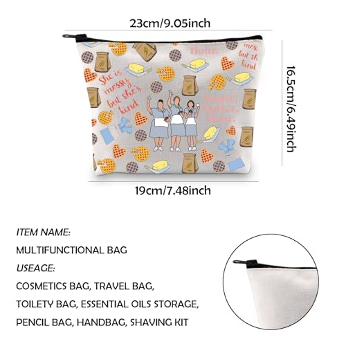 Waitress Inspired Makeup & Travel Pouch - She Is Messy But She Is Kind Zipper Bag