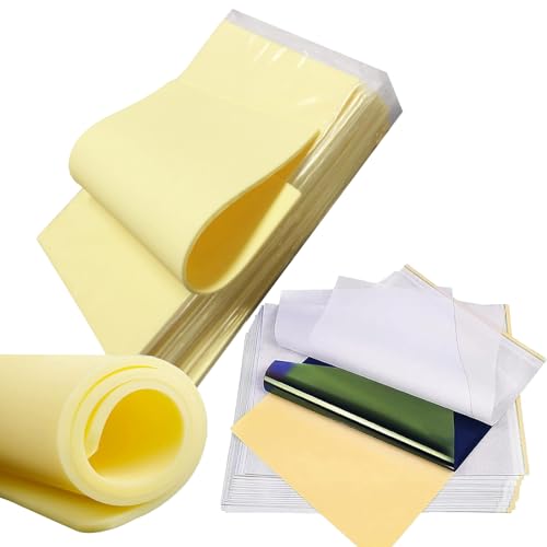Usiriy 3mm Thick Tattoo Practice Skin Kit with 15pcs Stencil Transfer Paper