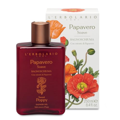 L'Erbolario Sweet Poppy Shower Gel - Antioxidant Body Wash 8.4 oz