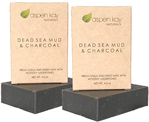 Aspen Kay Naturals Citrus & Mint Dead Sea Mud Charcoal Soap - 2 Pack