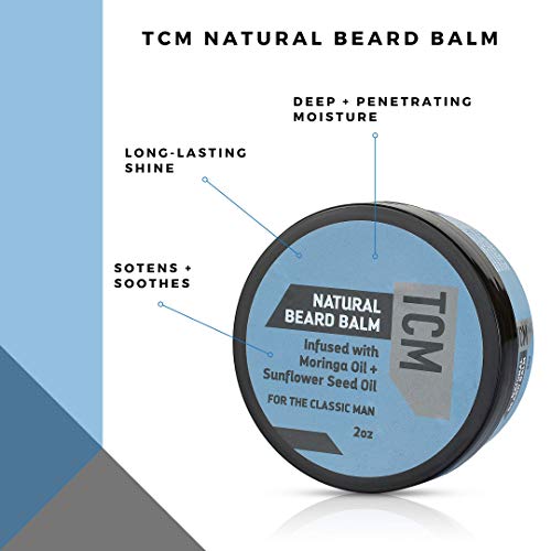 TCM Natural Beard Balm with Shea Butter & Argan Oil - 2 oz