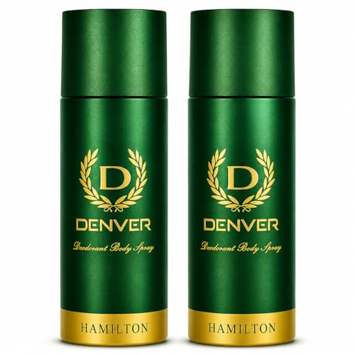 Denver Hamilton Deodorant Body Spray for Men - 2 Pack, 5.0 Fl Oz Each, Long-Lasting Scent & Odor Protection