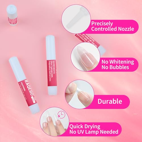 18Pcs Nail Glue for Press On Nails - Fast Drying, Strong Adhesive
