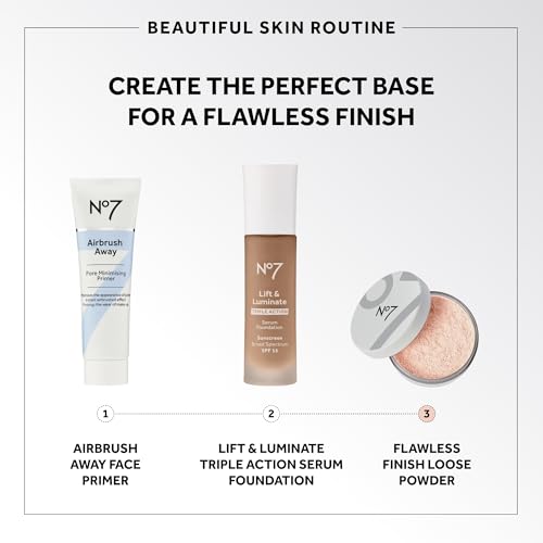 No7 Flawless Finish Loose Setting Powder, Translucent - 0.71 oz