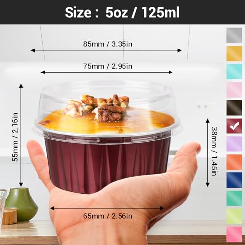 EUSOAR 30pcs 5oz Disposable Aluminum Ramekins with Lids
