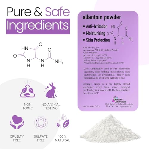 Allantoin Powder Cosmetic Grade for DIY Skin Care - 2 oz (Pack of 2)