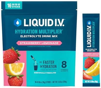 Liquid I.V.® Hydration Multiplier - Electrolyte Powder Drink Mix | Popsicle Firecracker Flavor | 16 Servings