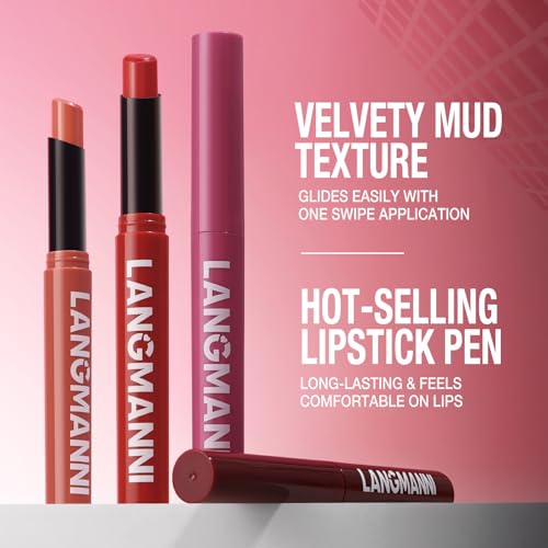 12Pcs Velvet Matte Lipstick Nude Matte Soft Dark Color Stick High Pigmented Long-Lasting Waterproof Lip Stick Lip Balm Beauty Cosmetics Gift for Women(01#-12#)