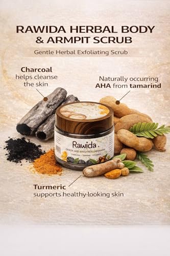 Gentle Charcoal Underarm Scrub with Turmeric for Exfoliation