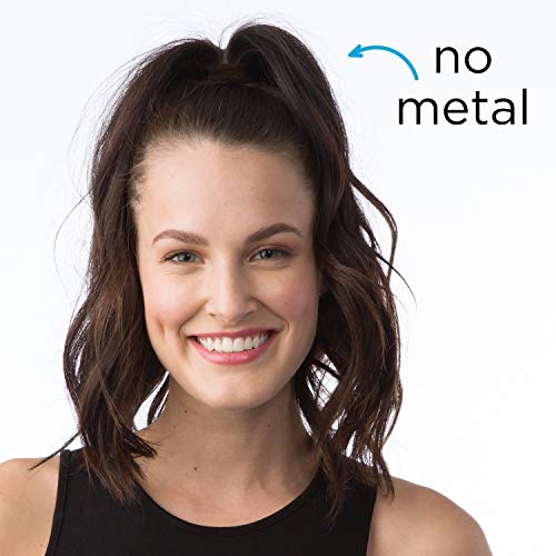 Goody Ouchless Brown Hair Elastics, 32 Count (Pack of 2) - 4mm for Medium Hair