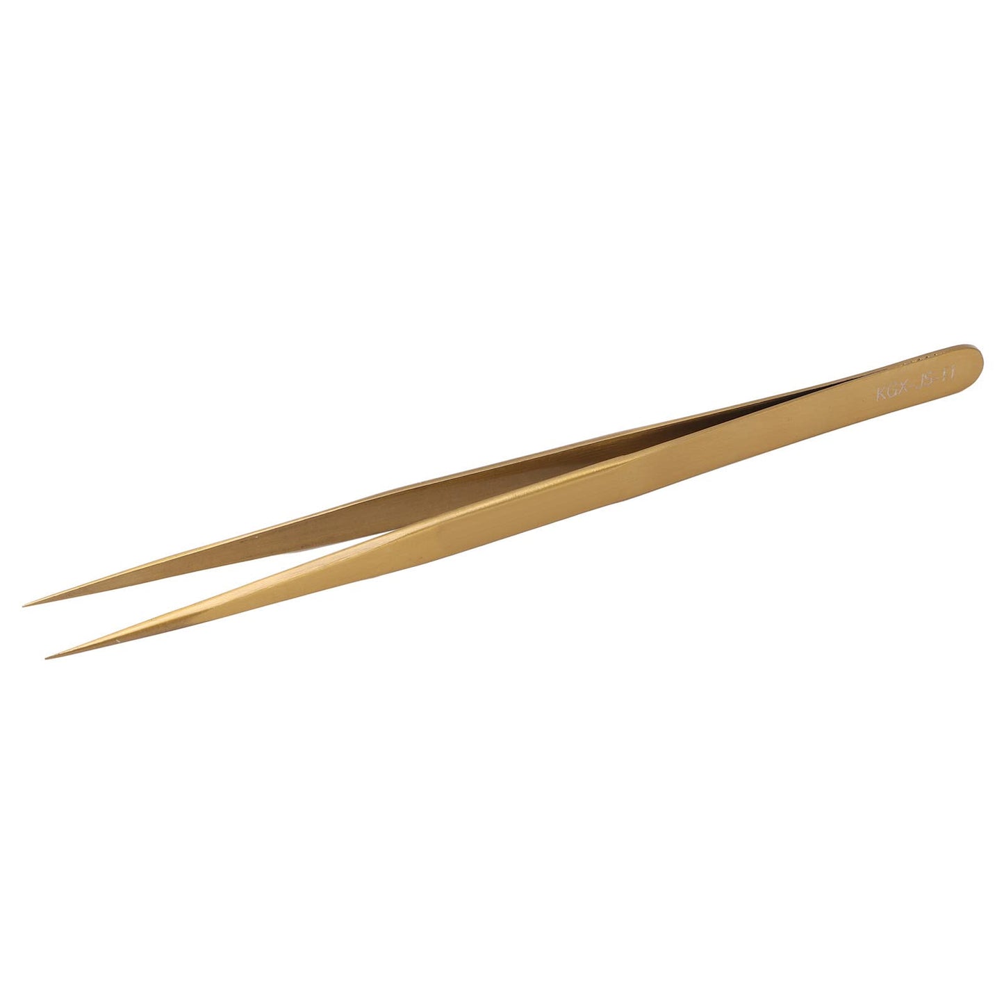 Precision Tweezers AntiMagnetic Soldering Tweezers Long Life Aluminum Alloy For Watches (Gold)