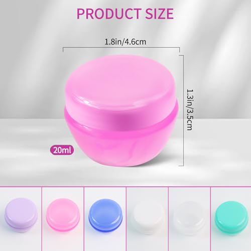 GAQWOK 6-Pack 20ml Travel Containers for Creams & Lotions